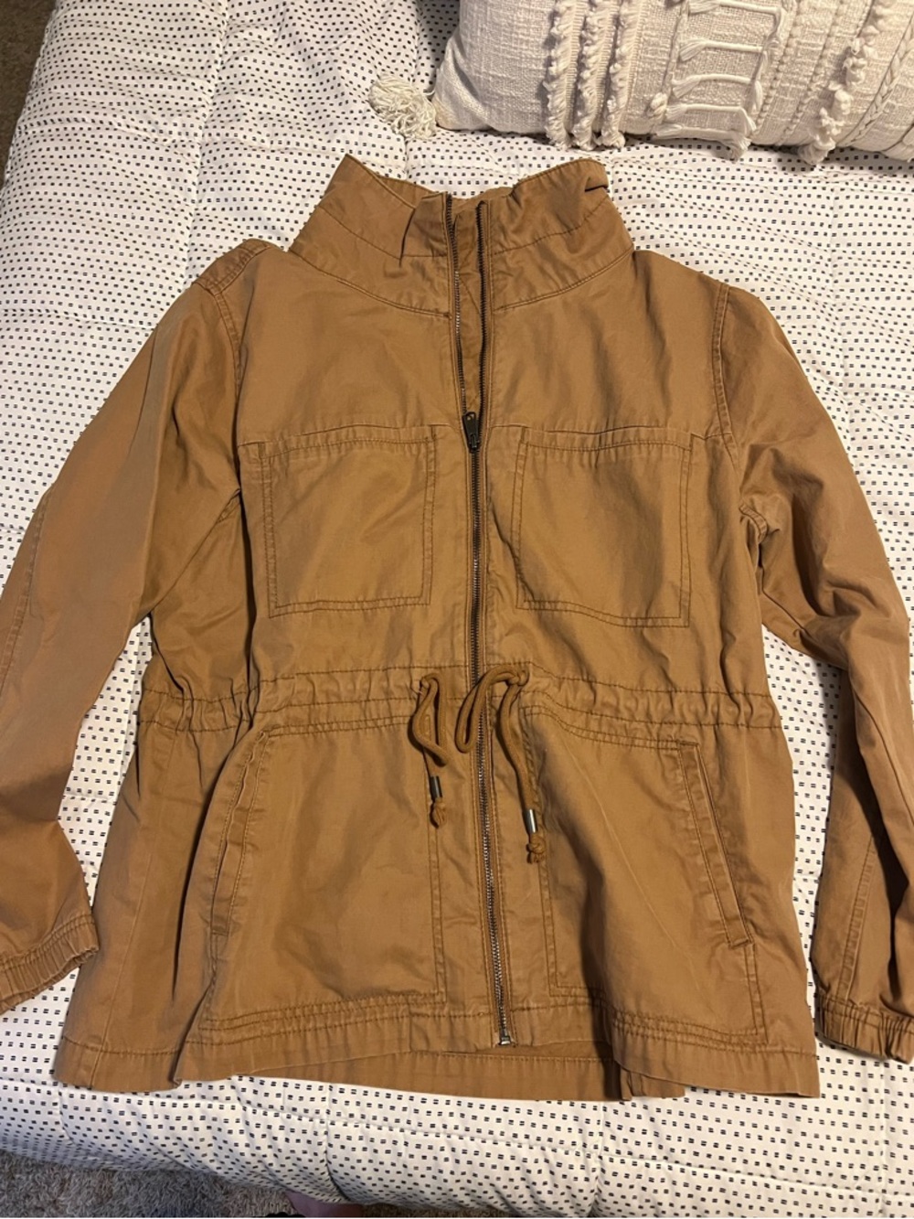 Old Navy Tan Zip-Front Jacket